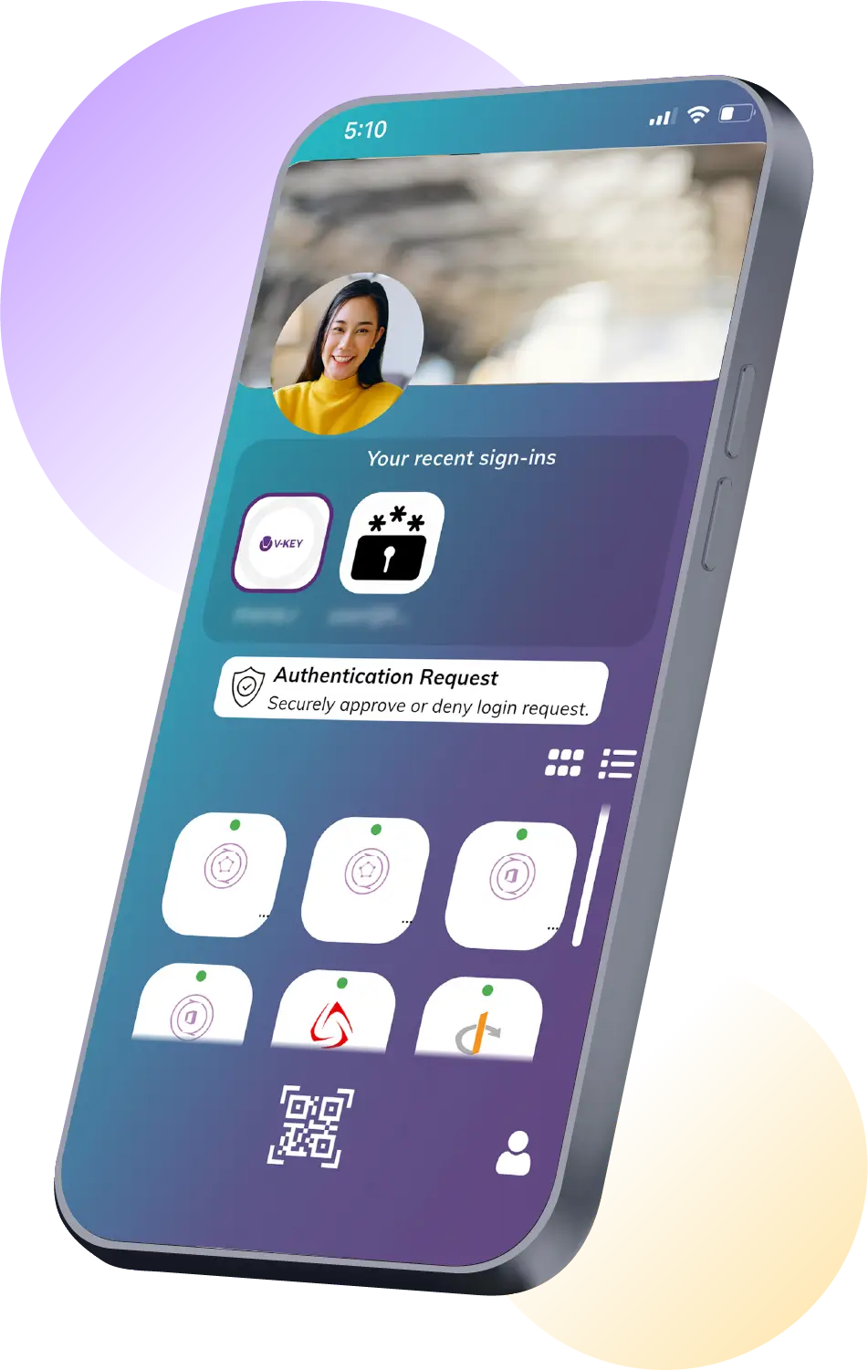 mobile authenticator app interface